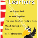 Suess-style poster - Safe Respectful Learners