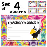 Classroom Awards - Bright Shapes - Crow - Safe Respectful Learners